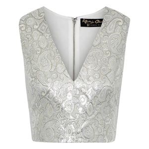 NWT Cropped Metallic Top